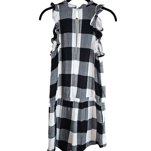 Cloth & Stone Anthropologie Buffalo Plaid Ruffled Romper in Small - Picture 6 of 9